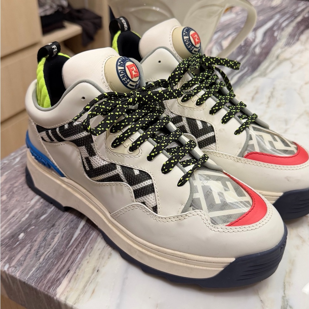 Fendi FF Leather Sneakers 39